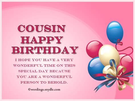 Birthday Wishes For Cousin Wordings And Messages