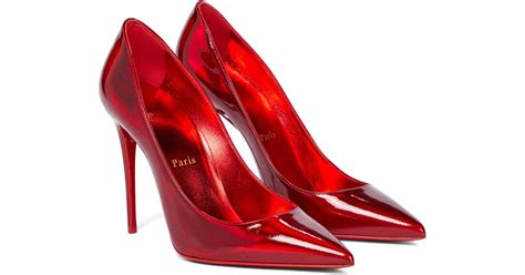 Christian Louboutin So Kate 100 Patent Leather Pumps In Red Lyst