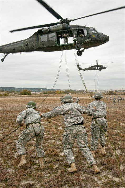 Fort Hood Air Assault School Conducts Rappel Testing Out Of Uh 60 Black