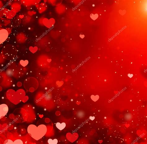 Valentine Hearts Abstract Red Background. St.Valentine's ...