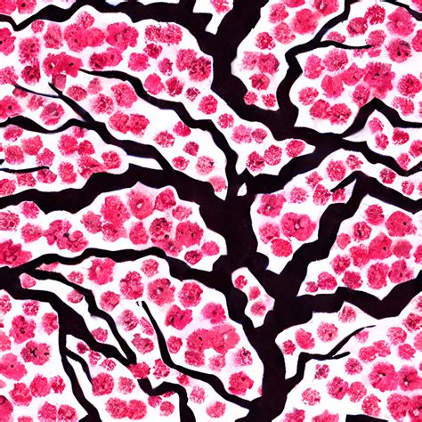 Cherry Blossoms Illustration · Creative Fabrica