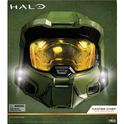 Buy Halo Hlw0173 Master Chief Deluxe Helmet With Stand Led Lights On