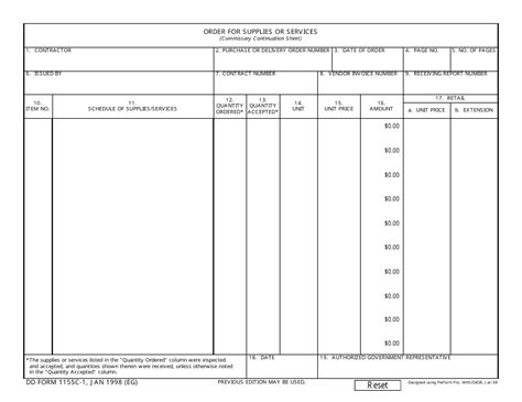 Dd Form 1155c 1 Fill Out Sign Online And Download Fillable Pdf