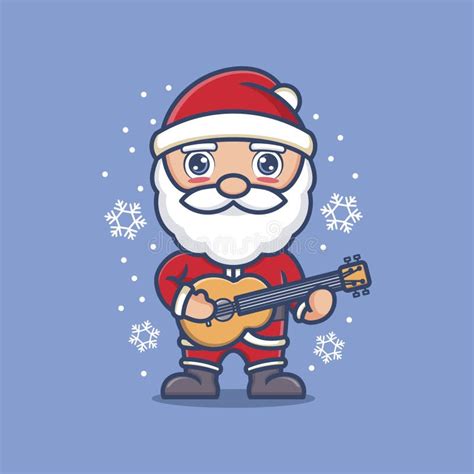 Cute Santa Claus Guitar Stock Vector Illustration Of Vector 232300859