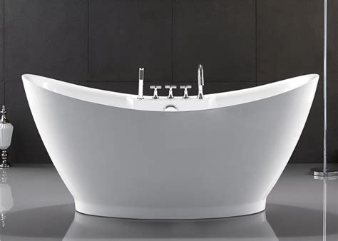 European Style Resin Freestanding Tub Custom Size Deep Soaker Tubs For Adults