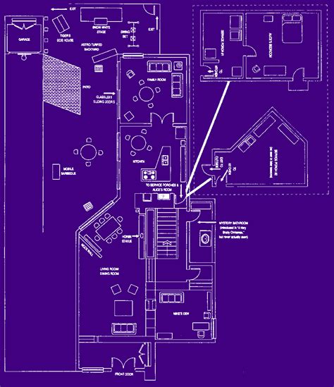 Brady Bunch House Blue Print House Blueprints House Floor Plans