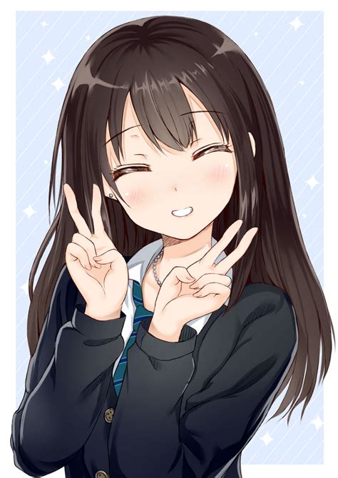 Anime Girls Doing The Peace Sign Animoe