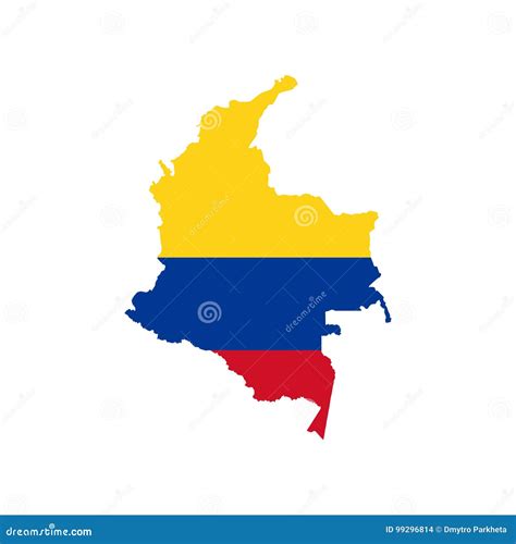 Colombia Map And Flag Stock Vector Illustration Of Navigation 99296814