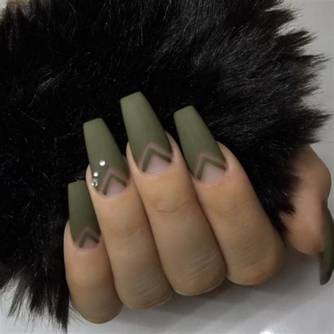 Trendy Army Green Nail Designs Green Nails Green Nail Designs