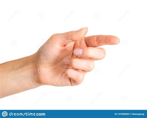 Woman Hand With The Index Finger Showing Direction Stock Photo - Image ...