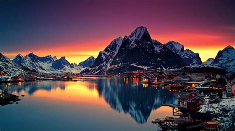 Reinebringen Mountains In Norway World Wallpapers Sunset Wallpapers