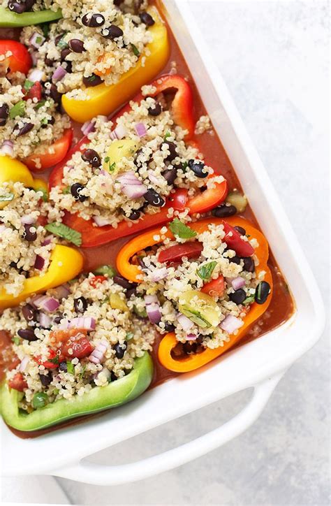 mexican stuffed peppers with quinoa and black beans the perfect meatless monday recipe