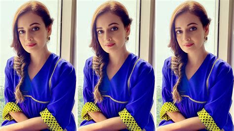 dia mirza s royal blue silk kurta set is for every woman who loves saturated hues vogue india