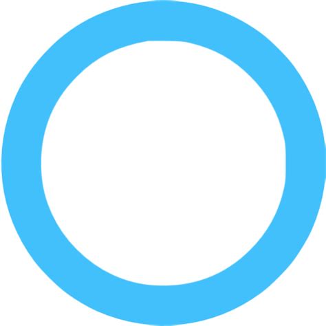 Caribbean Blue Circle Outline Icon Free Caribbean Blue