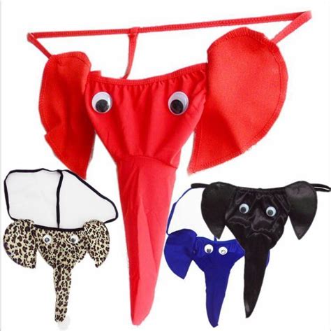 Men Sexy Underwear Elephant Thong Cartoon Sexy Underwear Party Games T Pants Flirting Prank
