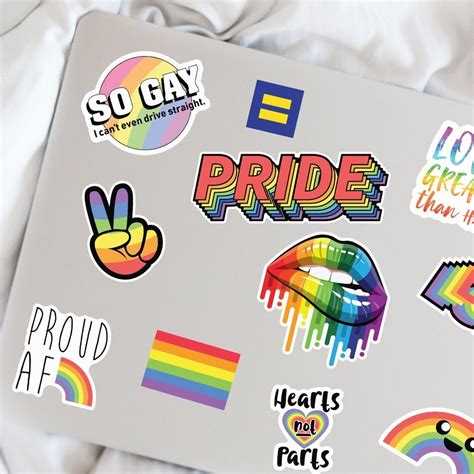 lgbtq pride laptop stickers window flakes