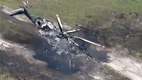 Three Dead After Helicopter Crashes Bursts Into Flames In Us