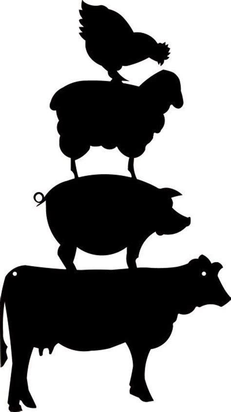 Image Result For Free Farm Animal Stacked Pig Silhouette Silhouette