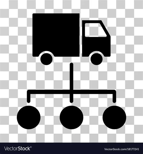 Lorry Distribution Scheme Icon Royalty Free Vector Image