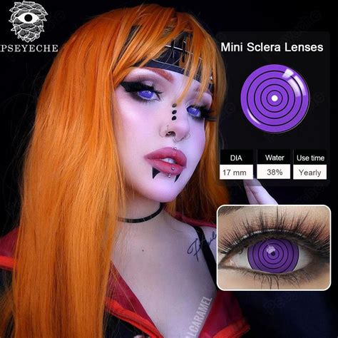 Sharingan Rinnegan Halloween Lentes De Contato 22mm Sclera Lentes