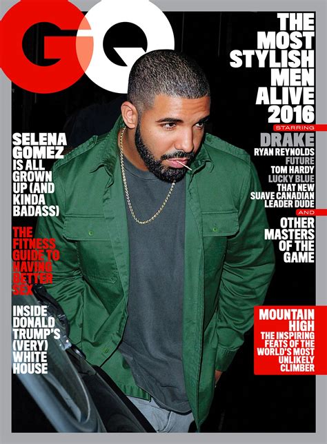 Manly Man Drake Covers May 2016 Gq As Most Stylish Blinging Beauty