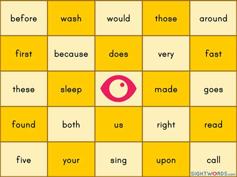 9 Best Images Of Sight Words Bingo Game Printable Printable Sight