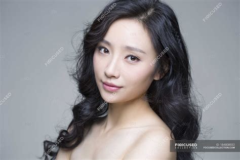 Portrait Of Beautiful Chinese Woman With Natural Makeup Person Beauty Stock Photo