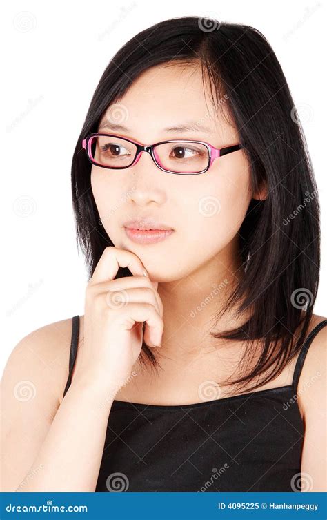 Asian Woman In Glasses Royalty Free Stock Photo Image