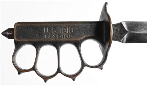 Lot Wwi Us M1918 Trench Knife Lfandc W Scabbard Ww1