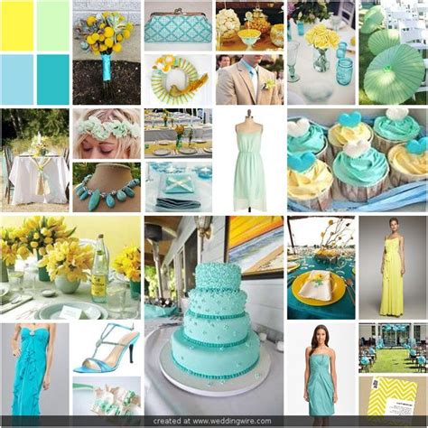 Wedding Inspirations Yellow Mint And Aqua Wedding