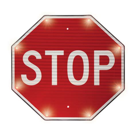 Blinkersign Flashing Led Stop Indoor Sign 2180 00390 Tapco