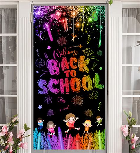 Buy Back To School Banner Door Cover Welcome Back To School Decoration