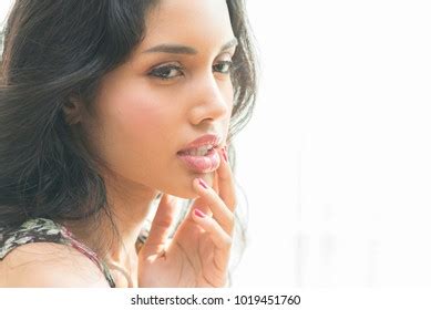 Woman Fingers Touching On Glamour Sexy Stock Photo