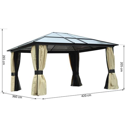 Toolport gartenpavillon 3x4 m wasserdicht premium pavillon mit 4 seitenteilen gartenzelt ca. Luxus Gartenpavillon Pavillon Gartenzelt Partyzelt Alu ...