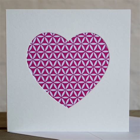 Support for passing cards, shooting the moon; Handmade Heart Card By Outshine Art | notonthehighstreet.com
