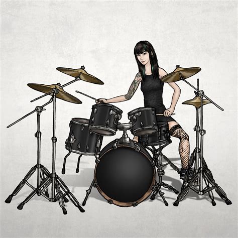 Artstation Drums Girl