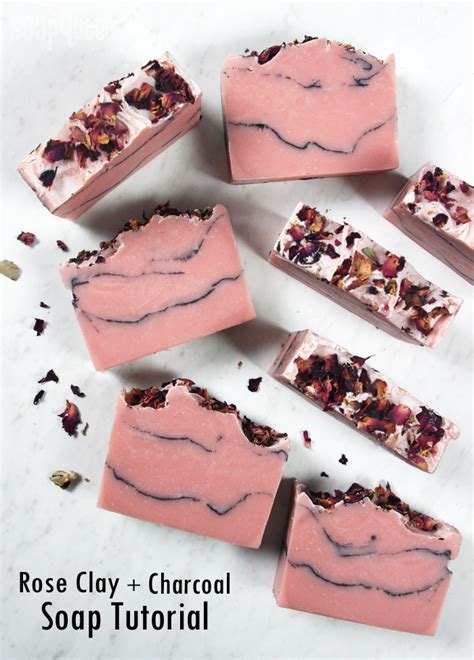 Rose Clay And Charcoal Soap Tutorial Teach Soap