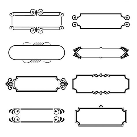 Free Vector Eight Ornamental Frames Page Borders Design Doodle