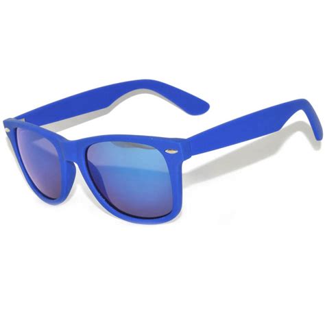 Retro Matte Frame Mirror Lens Blue Dark Plastic Sunglasses Mm68dbl One Pair Online