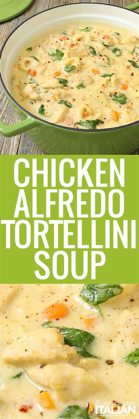 Chicken Alfredo Tortellini Soup With Video