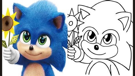 How To Draw Sonic The Hedgehog The Movie 2020 Baby Sonic Youtube