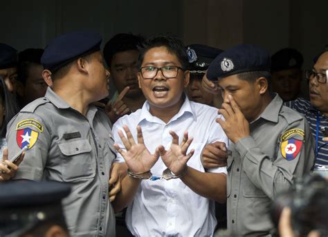 Myanmar Court Sentences Reuters Reporters To 7 Years In Jail Ap News