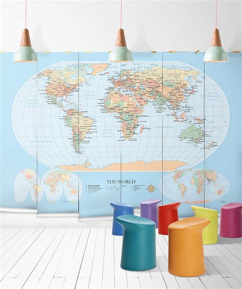 World Map Mural Wallpaper • Explore The World • Milton And King Uk
