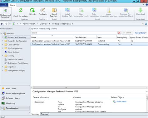System Center Configuration Manager Technical Preview 1709 Now
