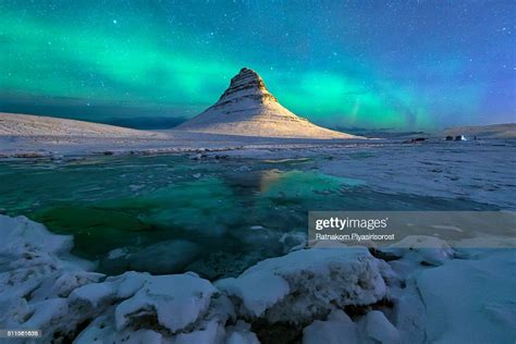 Aurora Over Kirkjufell Mountain Iceland High Res Stock Photo Getty Images