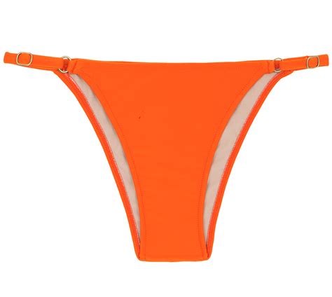 Orange Adjustable Brazilian Bikini Bottom Bottom King Arg Fixo Rio