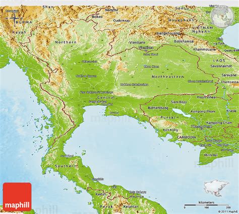 33 Physical Map Of Thailand Maps Database Source