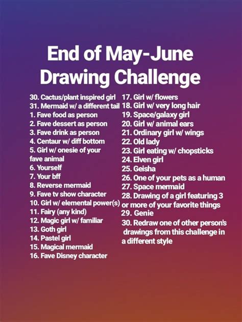Maybe you would like to learn more about one of these? 30 day June drawing challenge - 1 drawing every day ...