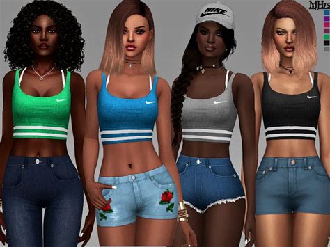 A Comfortable Fitted Supporting Sports Top For Your Sims Found In Tsr