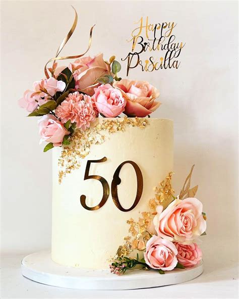 25 Beautiful 50th Birthday Cake Ideas For Men And Women 50th Birthday Cake Birthday Cake With